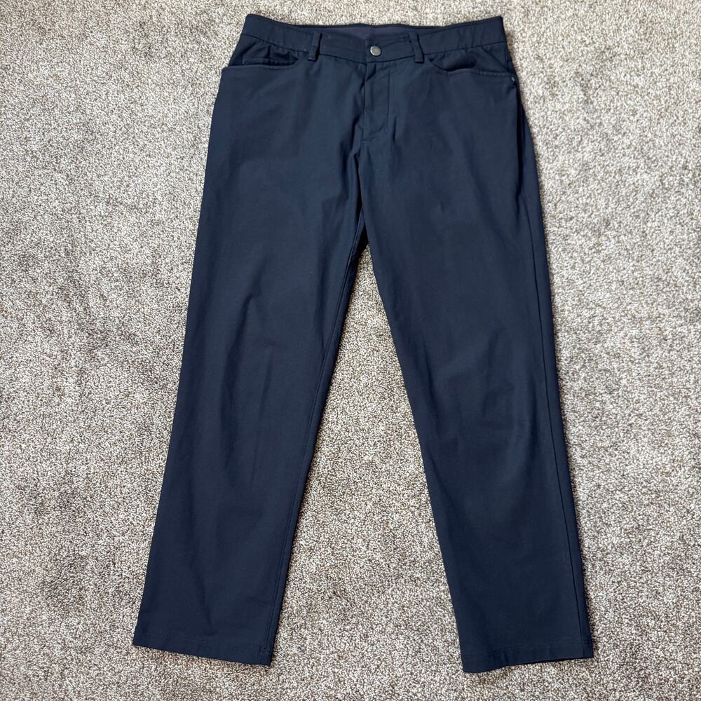 Men's CRZ YOGA Black Performance Pants Office Career Golf Size 33W Casual